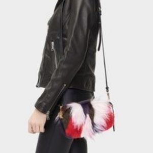 UGG JANEY PATCHWORK FAUX FUR CROSSBODY HANDBAG